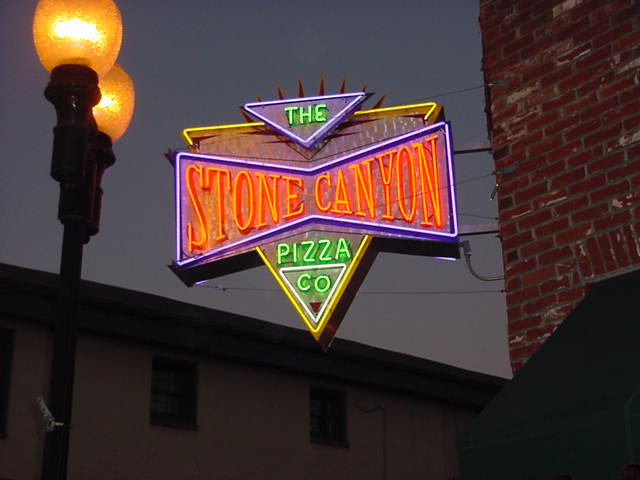 Stone Canyon neon sign